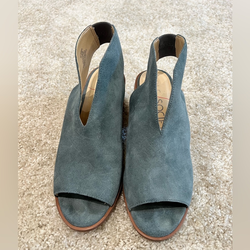 Sole Society Women’s Suede/Leather Block Heels